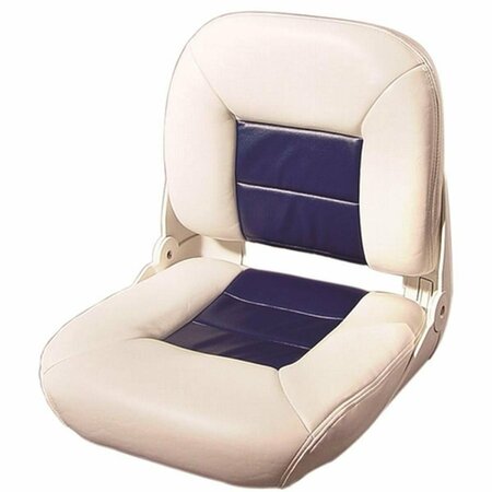 AUTO USA 54678 NaviStyle Low Back Seat - White & Blue AU3087459